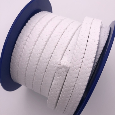 오일 소재 흰색 엮은 PTFE 점막 포장품 펌프 봉쇄용 3*3mm ~ 60*60mm 사이즈